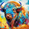 Colorful Buffalo Diamond Painting