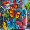 Colorful Butterflies In A Jar Diamond Painting