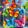 Colorful Butterflies In A Jar Diamond Painting
