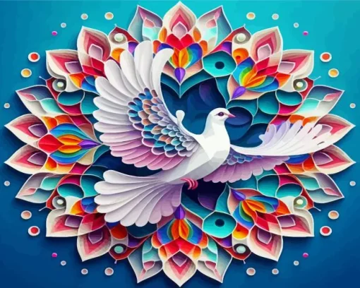 Colorful Dove Diamond Painting