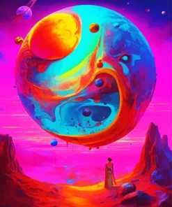 Colorful Moon Diamond Painting