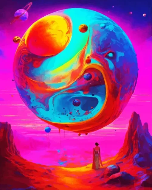 Colorful Moon Diamond Painting