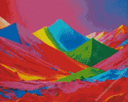 Colorful Mountain Diamond Painting