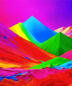 Colorful Mountain Diamond Painting