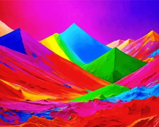 Colorful Mountain Diamond Painting