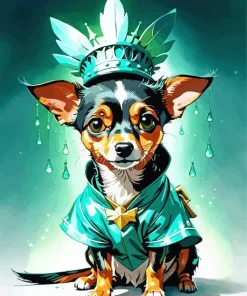 Cool Chiweenie Art Diamond Painting