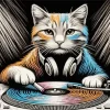 Cool Dj Cat Diamond Painting