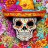 Cool Flowered Skull Diamond Painting