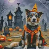 Cool Halloween Dog Art Diamond Painting