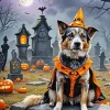 Cool Halloween Dog Art Diamond Painting