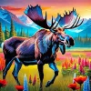 Cool Moose Art Diamond Painting