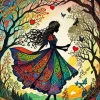 Cool Princess Silhouette Art Diamond Painting