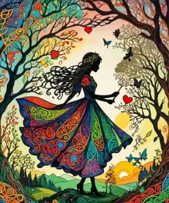Cool Princess Silhouette Art Diamond Painting
