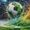 Cool Soccer Ball Art Diamond Painting