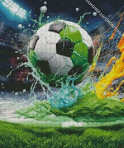 Cool Soccer Ball Art Diamond Painting