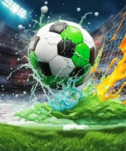 Cool Soccer Ball Art Diamond Painting