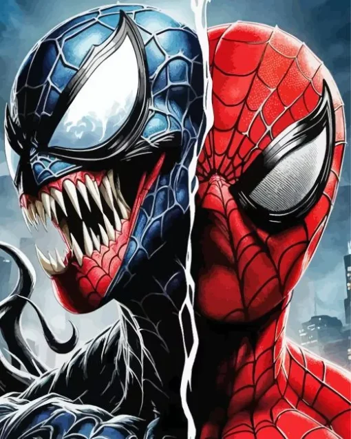 Cool Spiderman Vs Venom Diamond Painting