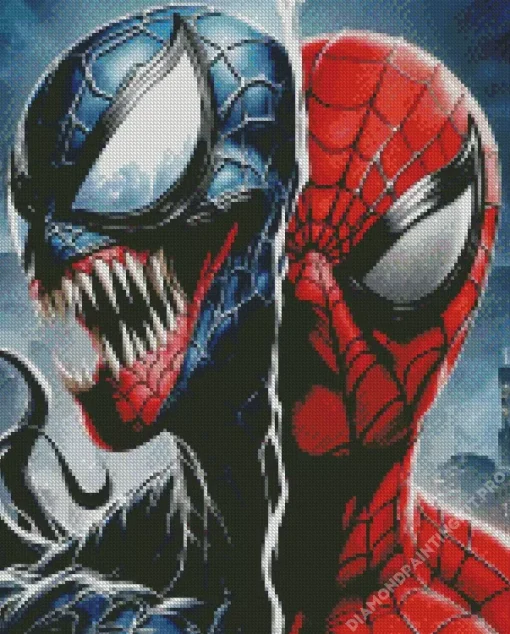 Cool Spiderman Vs Venom Diamond Painting