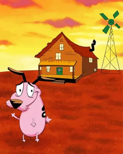 Courage The Cowardly Dog House Diamond Painting