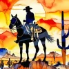 Cowboy Silhouette Diamond Painting