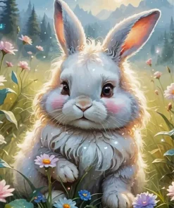 Cute Bunny Diamond Painting