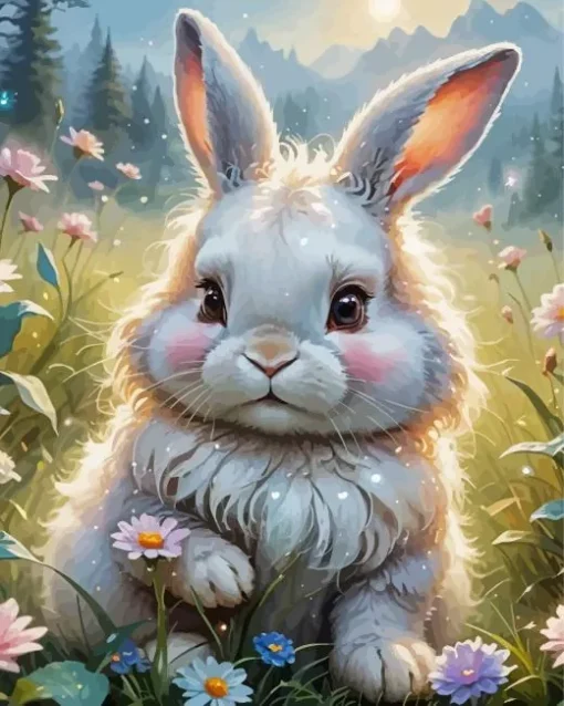 Cute Bunny Diamond Painting