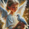 Cute Dove And Angel Diamond Painting