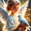 Cute Dove And Angel Diamond Painting