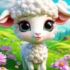 Cute Fluffy Lamb Diamond Painting