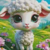 Cute Fluffy Lamb Diamond Painting