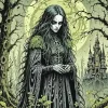 Dark Goth Lady Diamond Painting