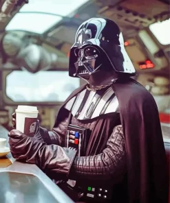 Darth Vader Drinking Coffee Diamond Painting