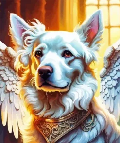 Dog Angel Animal Diamond Painting