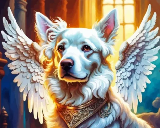 Dog Angel Animal Diamond Painting