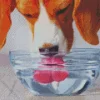 Dog Drinking Water Diamond Painting