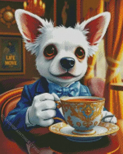 Dog In Tuxedo Art Diamond Painting