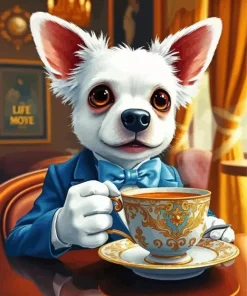 Dog In Tuxedo Art Diamond Painting