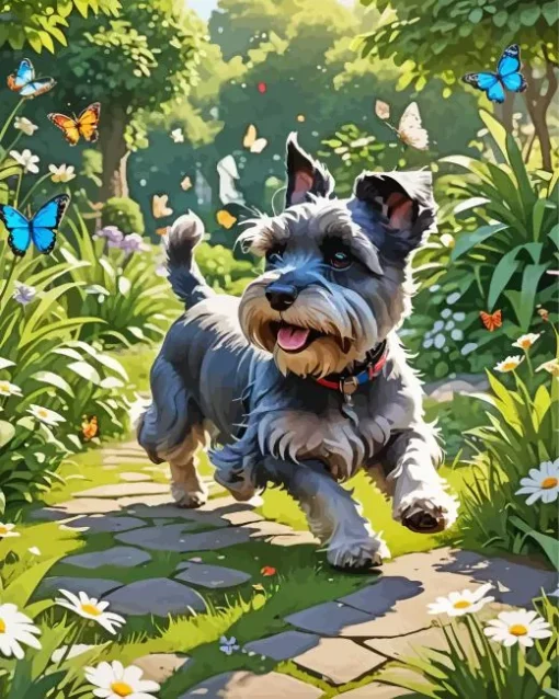 Dog Schnauzer Miniature Art Diamond Painting