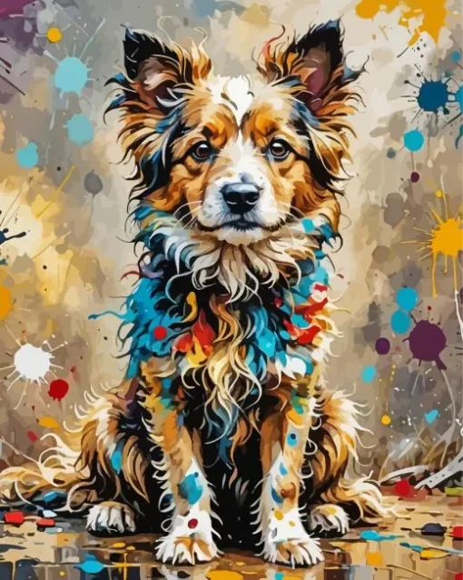 Dog Splash Diamond Painting