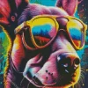 Dog Wearing Glasses Diamond Painting