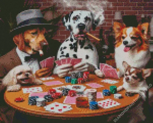 Dogs Gambling Art Diamond Painting