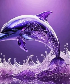 Dolphin Purple Diamond Painting