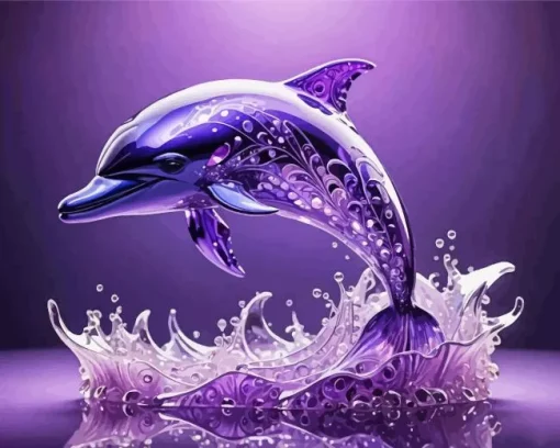 Dolphin Purple Diamond Painting