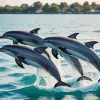 Dolphins Jumping Out Of The Water Diamond Painting
