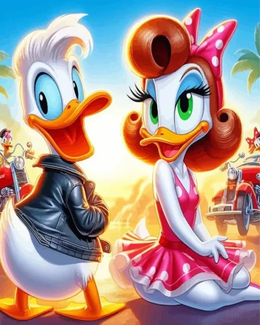 Donald And Daisy Duck Diamond Painting