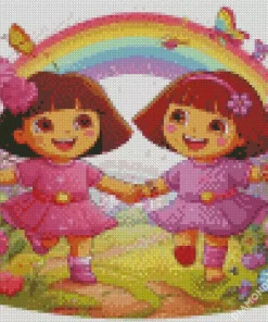 Dora And Her Sister Diamond Painting
