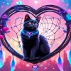 Dream Catcher Black Cat Diamond Painting