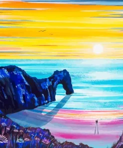Durdle Door At Sunset Art Diamond Painting