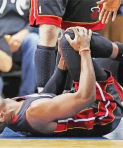 Dwyane Wade Kneeling Diamond Painting