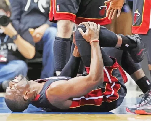 Dwyane Wade Kneeling Diamond Painting